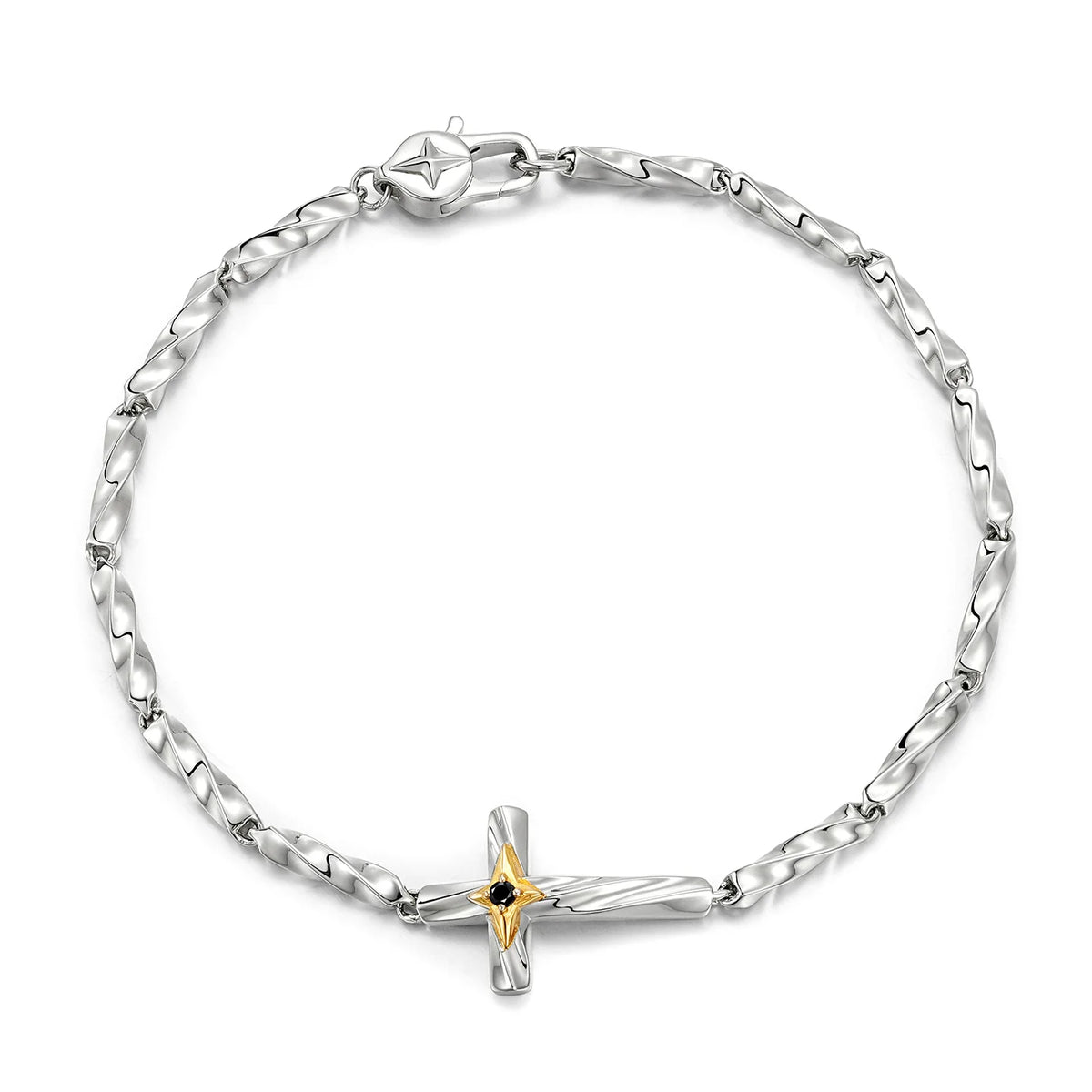 Twisted cross bracelet circular layout product view