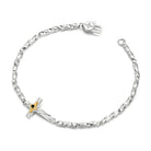 Twisted cross bracelet open length and clasp view