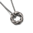 Brushed Mobius pendant surface and loop detail