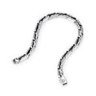 Oxidized sterling silver link bracelet full chain view