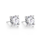 White stone sterling silver four prong setting detail