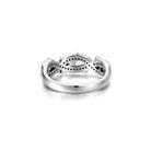 Sterling silver black iced thorns ring front view