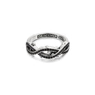 Sterling silver black thorn ring interior detail